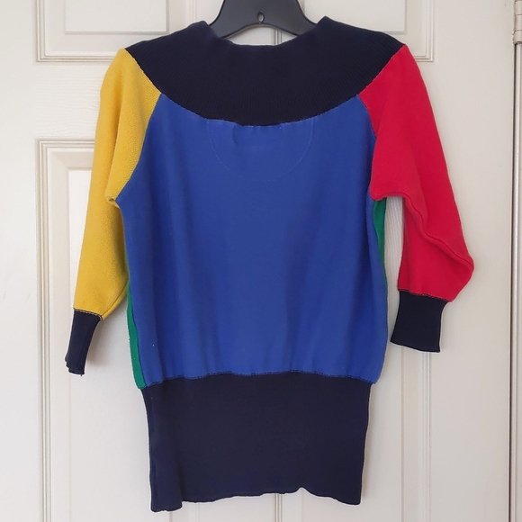 JC De Castelbajac Woman's colorful 100% cotton sweater with embroidery. - Picture 2 of 4